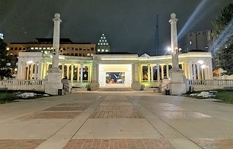 Civic Center stage at Night